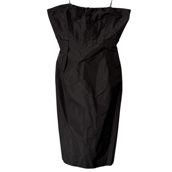 J. Crew Silk Black Taffeta Bra Strapless LBD Style 17409 NEW Party Minimalist - Picture 2 of 16